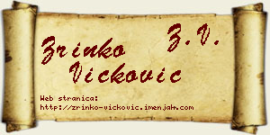 Zrinko Vicković vizit kartica